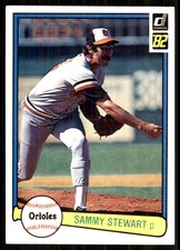 Sammy Stewart 1982 Donruss #457 Orioles MLB READ FREE SHIPPING AutographDen