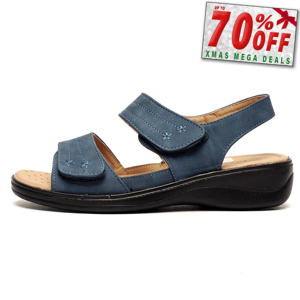 Boulevard Cherise Womens Beach Fashion Casual Sandal Navy