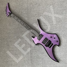 Metallic Purple Binding Electric Guitar Black Hardware FR Bridge Mahogany Body