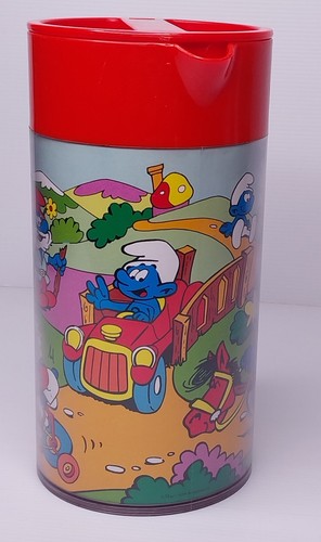 The Smurfs Vintage Plastic Drink Jug Peyo SEPP BP Decor Australia 1982 - Picture 5 of 15