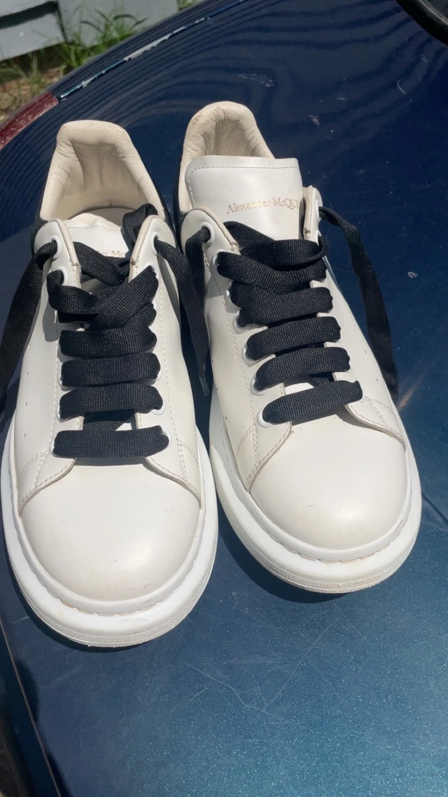 Alexander McQueen — Alexander McQueen  sneakers men 8, worn twice for prom . Paid 900, will take 500