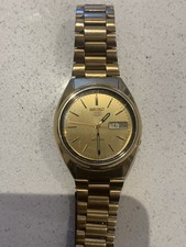 Seiko 5 Men's Automatic Wristwatch In Gold