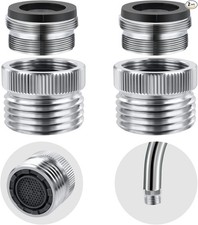 2 Pack Faucet to Hose Adapter with Aerator, Sink to Garden Hose Adapter, Fauc
