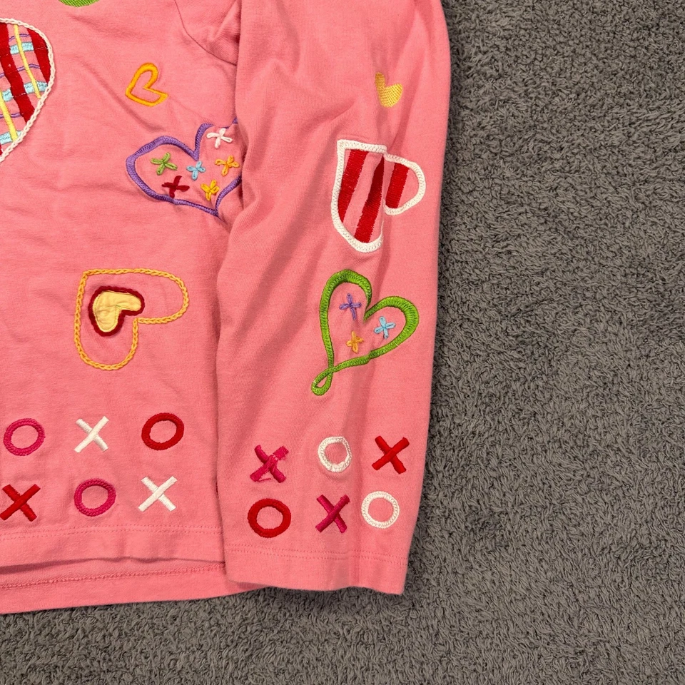 De Colección Michael Simon Lite Suéter Mujer Grande Crop Rosa Cárdigan Corazones de San Valentín Foto 4 de 4