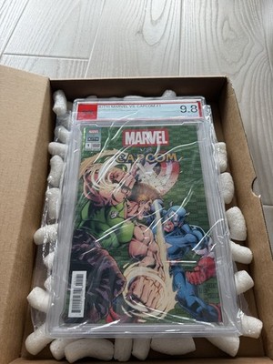 PSA 9.8 KITH MARVEL VS. CAPCOM #1 Green VARIANT Guile vs Captain America