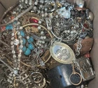 Lot Mixed Jewelry +3 Lbs Vtg Costume Some Signed W/Sterling 925 Rings Necklaces