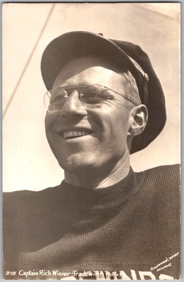 Vintage RPPC Postcard Fisherman's Wharf Trade Winds Troller Newport, RI 1940s
