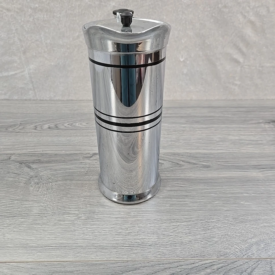 Jarra jarra de café vintage Sunbeam Art Deco cromada de 5 tazas modelo 14 de 1930 Foto 3 de 4