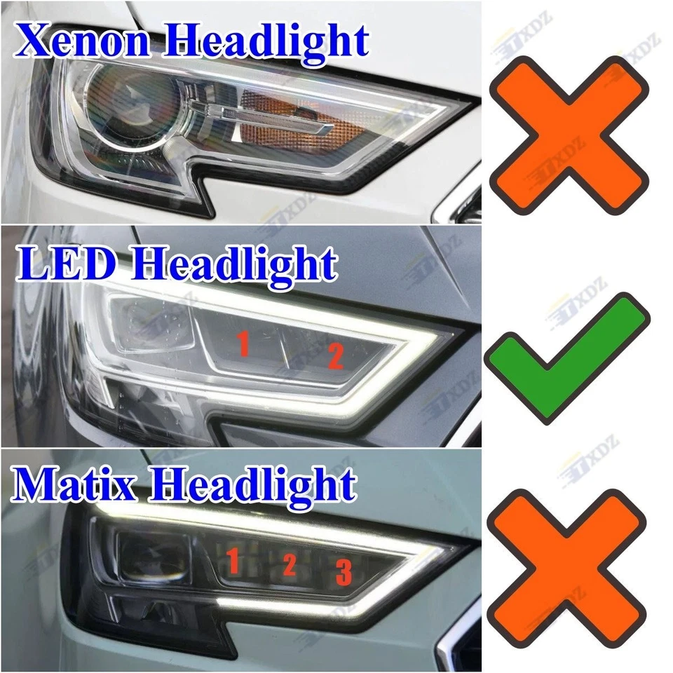 Luz de circulación diurna DRL placas LED para Audi A3 S3 2017-2020 faros LED completos Foto 2 de 4