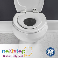 Nextstep2 Toilet Seat with Built-In Potty Training Seat, Slow-Close, Removabl...