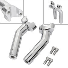 6" Chrome Pullback Handlebar Riser For Harley Fat Boy Road Sport Glide Softail