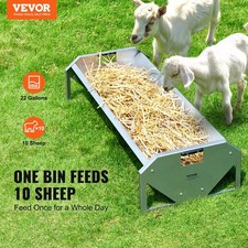 New Livestock Feeding Trough, 22 Gallon Capacity, 45" Hay Feeder, Heavy Duty S