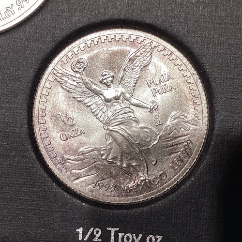 Colección México Libertad 1992 Monedas Plata Pura 5 Monedas Coleccionista Set Muy Bonito - Imagen 2 de 13