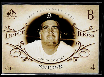 2005 SP Legendary Cuts Set-Break #20 Duke Snider, Near Mint or Better , (HUCK'S)