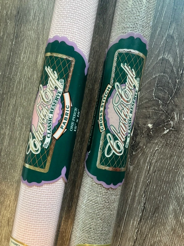 Juego de 2 Charles Craft Classic Reserve 15" X 18" tela Aida/lino irlandés puro Foto 2 de 4