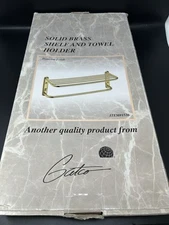 New Open Box Gatco Solid Brass Shelf And Towel Holder  Item #1536