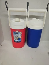 2 Igloo Legend Water Jug Cooler 1/2 Gallon Insulated DrinkCooler See Description