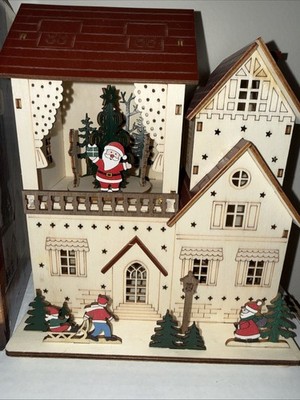 Lumineo Wooden Christmas Scenery Lights Up And Plays Music With Motion
