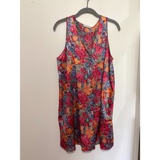 Vintage Floral Silky Sleeveless Dress Colorful Rose Print Cottagecore Midi Fairy