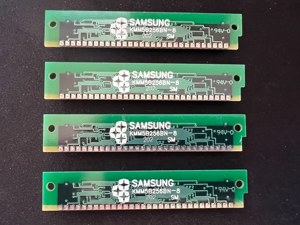 Lote de 4 RAM/memoria 1 MB SIMM 30 pines 70 ns 2 chips sin paridad Foto 2 de 2