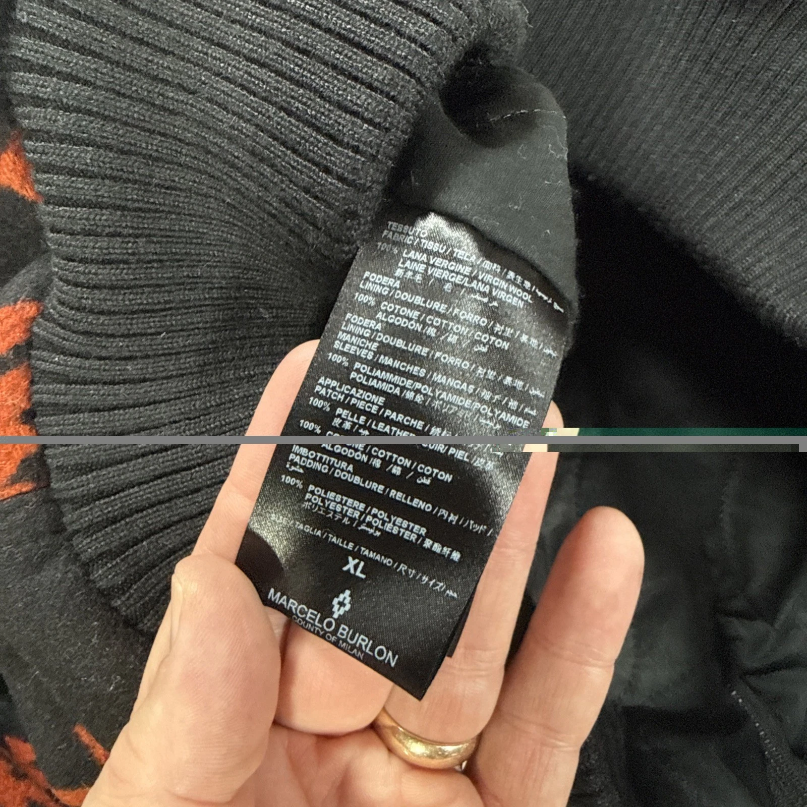 Marcelo Burlon x PENDLETON Wool Aztec Bomber NWT Sz XL Made In Italy - product detail image 13