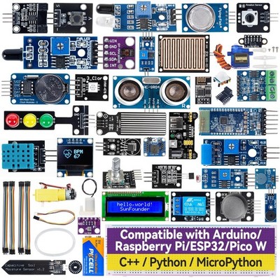 Universal Maker Kit with Arduino Mega 2560/Uno R3/R4 Minima/WiFi Nano, Raspbe...