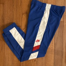 Vintage Nike Joggers Pants Windrunner Kids XL Blue Red White Sportswear