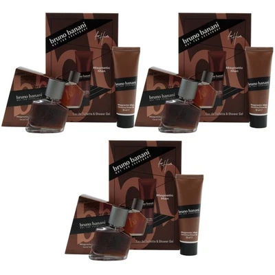 Bruno Banani Magnetic Man Geschenkset 2-teilig 3 x 30ml EdT + 3 x 50ml Duschgel - Bild 1 von 2