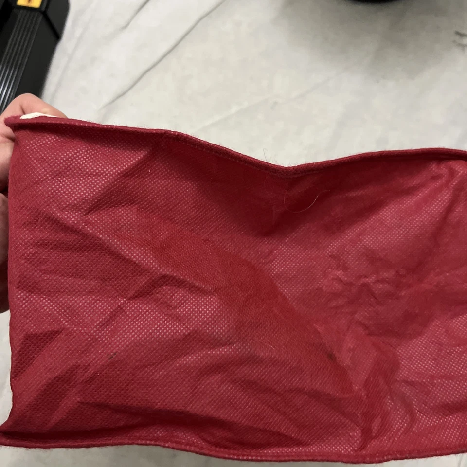 Bolso de Mano Librería Borders Negro Rojo Marca Leeds 15x15 RARO USADO EN EXCELENTE ESTADO Foto 4 de 4