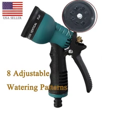 Garden Hose Nozzle Spray Nozzle 8-Pattern Heavy Duty High Pressure Leak Proof