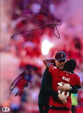 SADIO MANE & JURGEN KLOPP SIGNED LFC FA CUP WIN 16x12 PHOTO (ACG CERT AG18059)