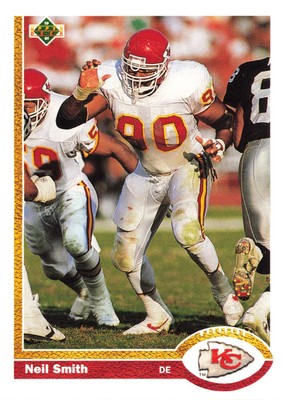 Neil Smith #163 1991 Upper Deck Kansas City Chiefs Football