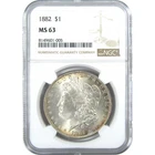 1882 Morgan Dollar MS 63 NGC Silver $1 Uncirculated Coin SKU:I15926