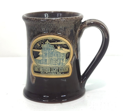 Deneen Pottery San Francisco Bay East Brother Light Station Coffee Mug Cup Used