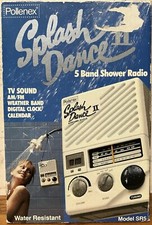 VINTAGE 1988 POLLENEX SPLASH DANCE II 5-BAND SHOWER RADIO NEW OPEN BOX FREE SHIP