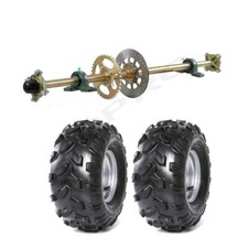 44" Go Kart Cart Rear Live Axle Kit 8" Wheels 530 Sprocket Hub For ATV Trike
