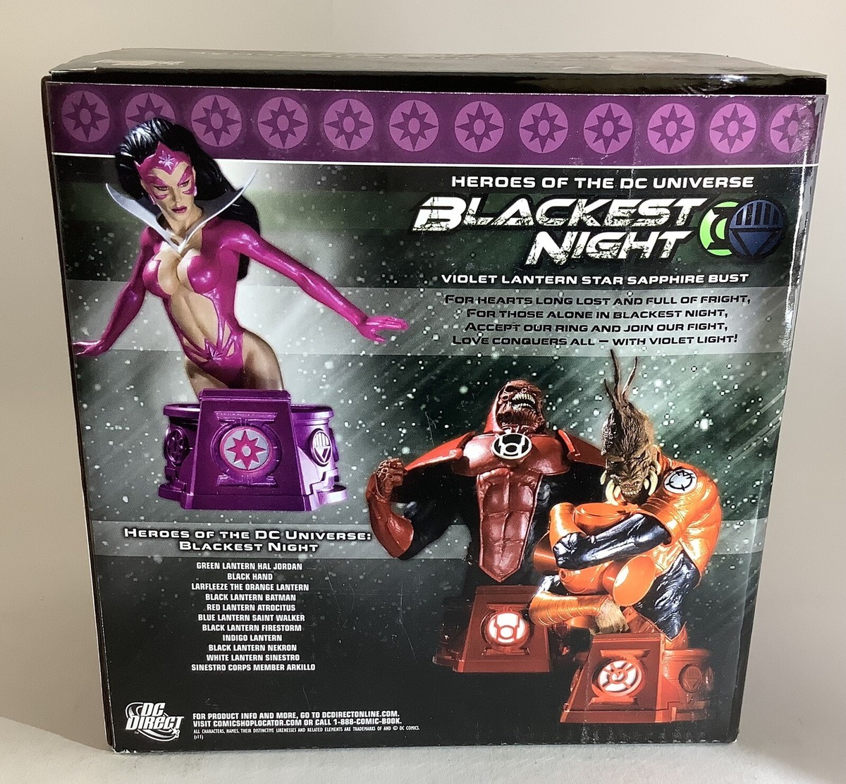 STAR SAPPHIRE BUST (2011) DC Direct; Green Lantern Blackest Night; New