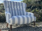 Bampton 2 Seater Love Seat In Colefax And Fowler Willow Stripe Navy