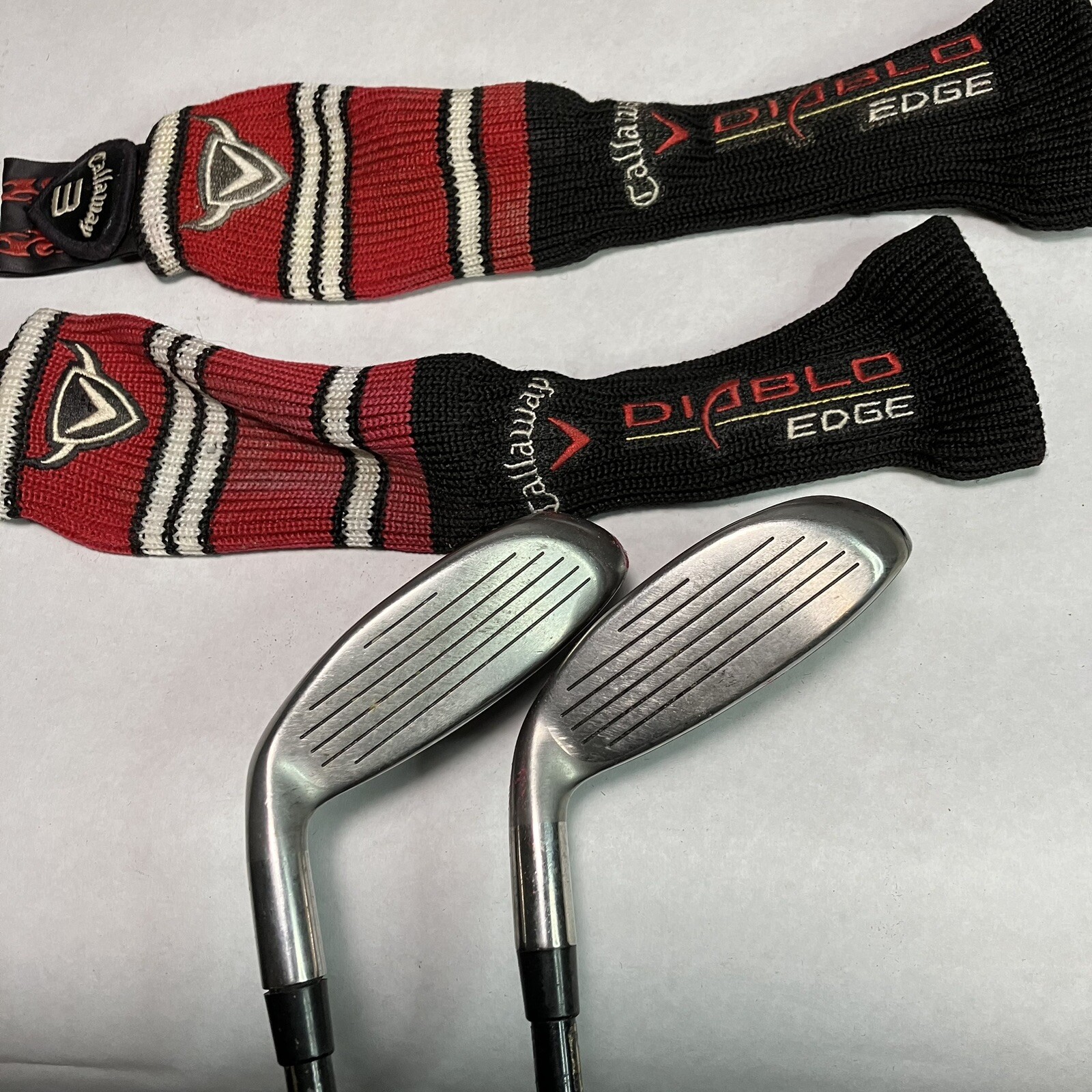 Used Callaway Diablo Edge Iron Set 3H, 4H, 5PW Senior Flex Graphite Shafts eBay