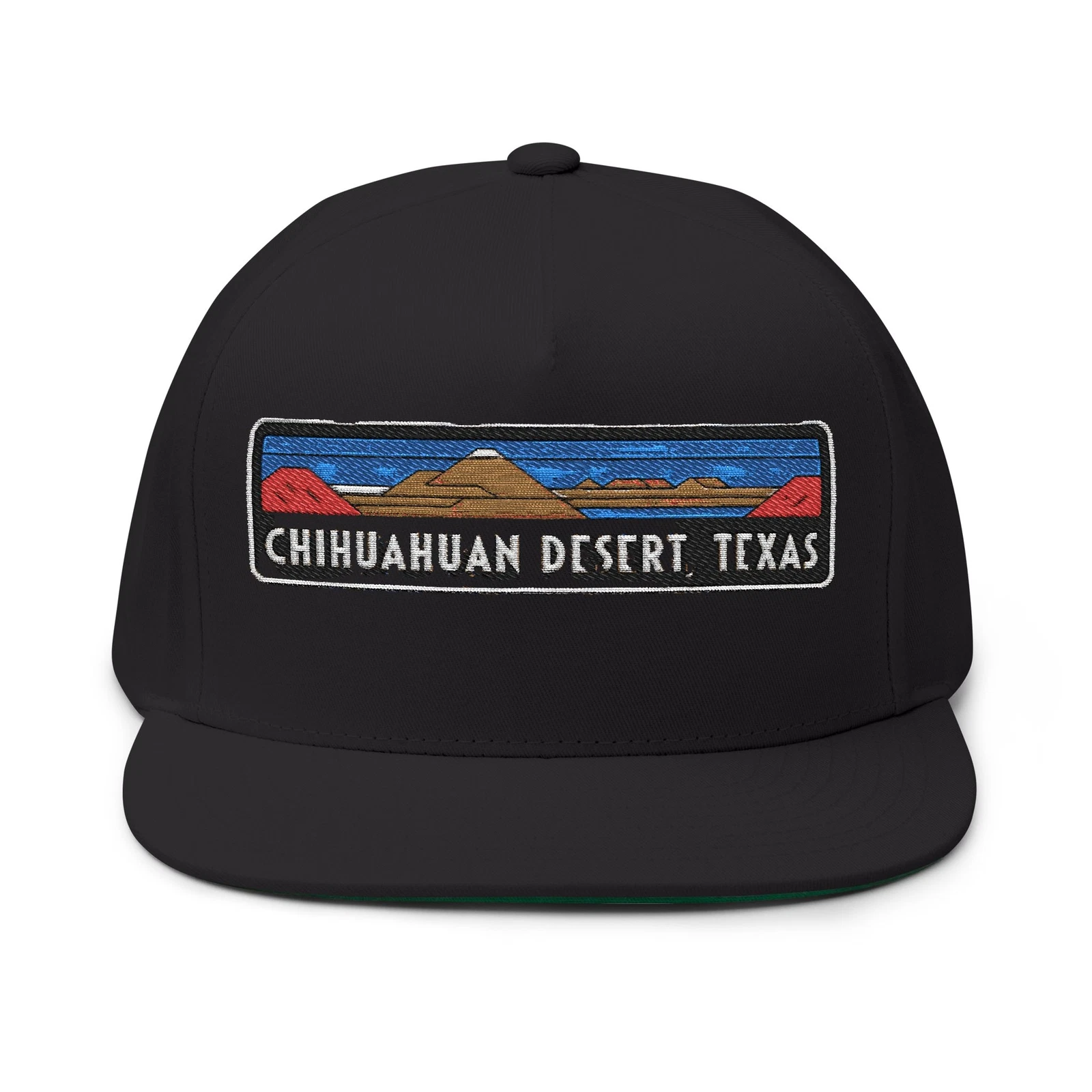 Chihuahuan Desert Texas Flat Bill Hat Stylish Outdoor Headwear