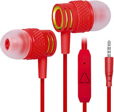 R2 Wired In-Ear Headphones with Mic for Samsung Galaxy A02S with Tangle-F