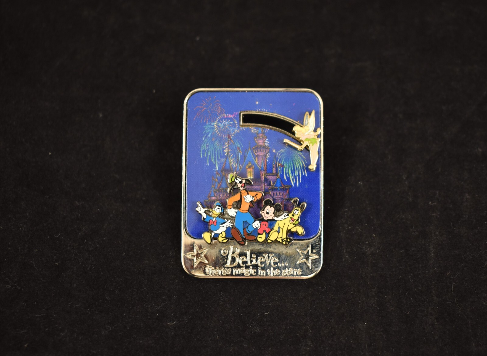 Believe There's Magic Sliding Tinker Bell Pin 2001 Pin Trading Disney