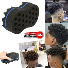 Double Sided Wave Barber Sponge Hair Brush Locking Twists Coil Afro Curly Comb