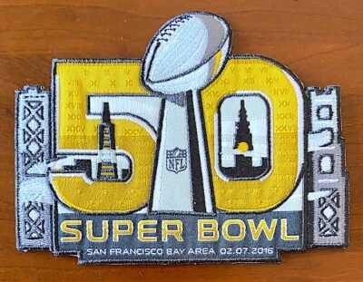 SUPER BOWL 50 ~ DENVER BRONCOS vs PANTHERS Willabee & Ward NFL PATCH Patch Only - Image 1 of 2