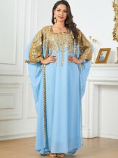 Muslim Women Open Kaftan Long Dress Set Abaya Dubai Kimono Robe Party Gown Arab