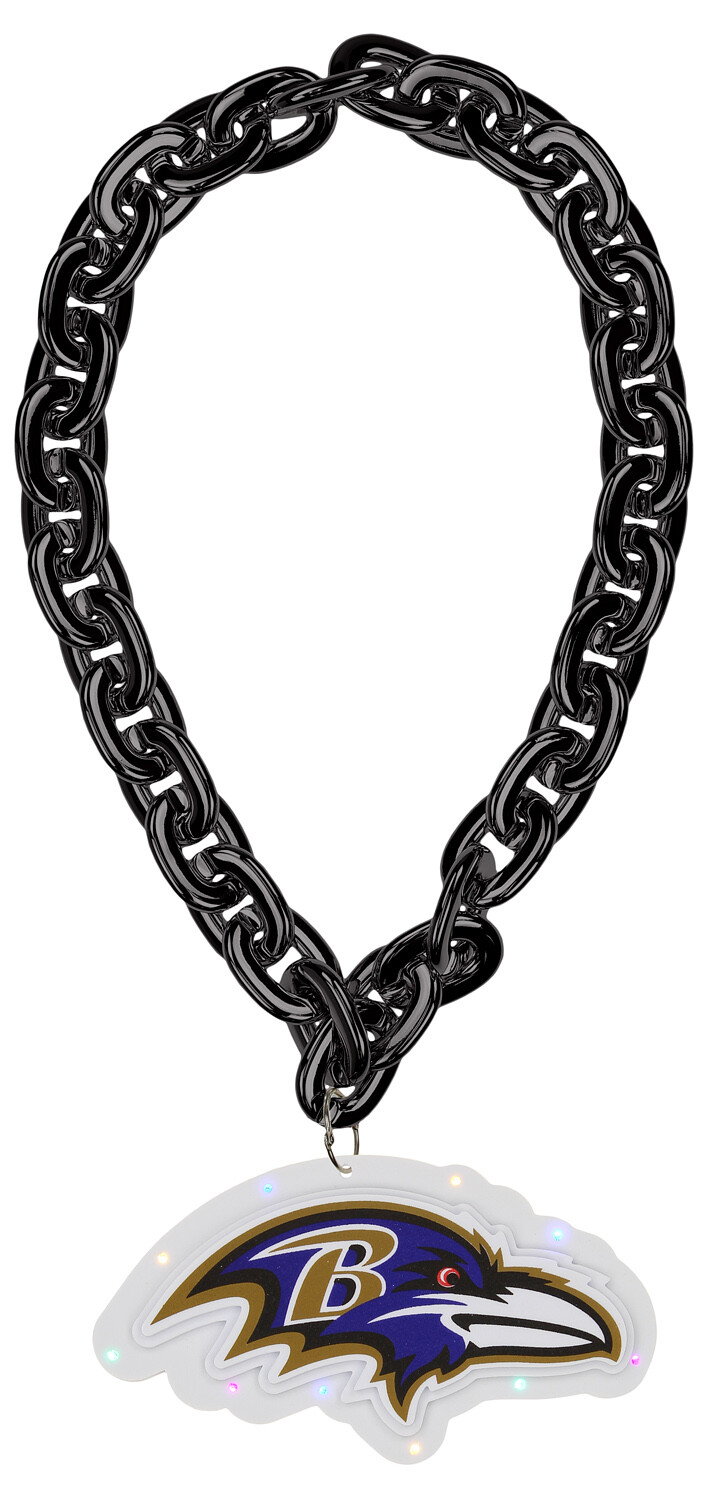 Цепочка с подсветкой большого логотипа команды FOCO NFL Baltimore Ravens