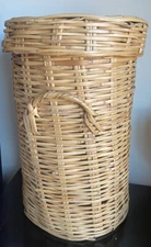 Vintage Cloths Laundry Hamper Sticks basket With lid 20" Tall x 37" Diameter