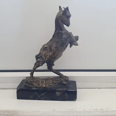 Statue chevre bronze Signée Maurice Prost - Photo 1/4