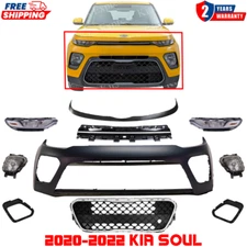 Front Bumper Cover & Grille Assembly For 2020-2022 Kia Soul EX/LX/S/X-Line