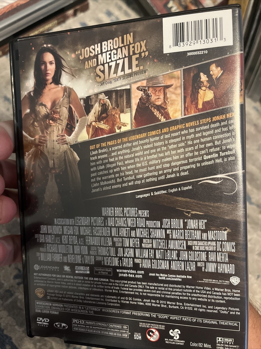 Jonah Hex DVD MOVIE Josh Brolin John Malkovich Megan Fox Western